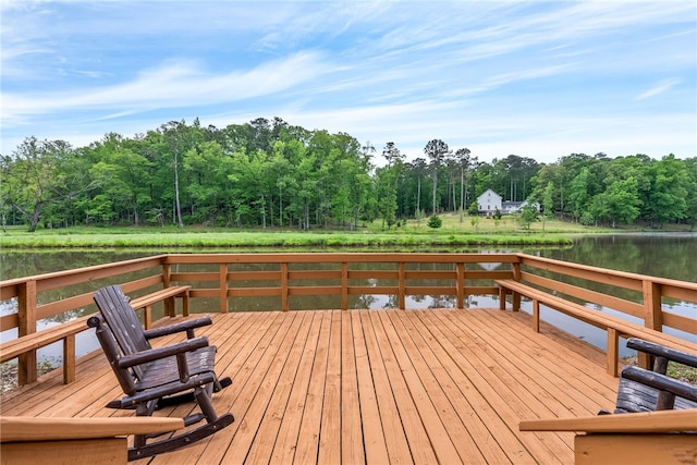 601 Overlook Dr, Opelika, AL 36801 - deck featuring a water view