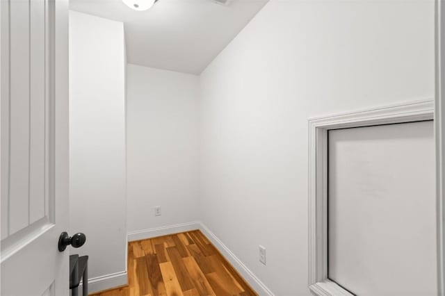 interior space with light hardwood / wood-style floors