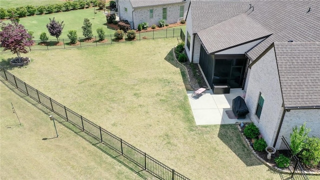 bird's eye view featuring a rural view