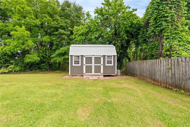 view of shed