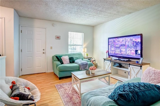 162 E University Dr Unit I201, Auburn, AL 36832 - living area featuring wood finished floors and a textured ceiling