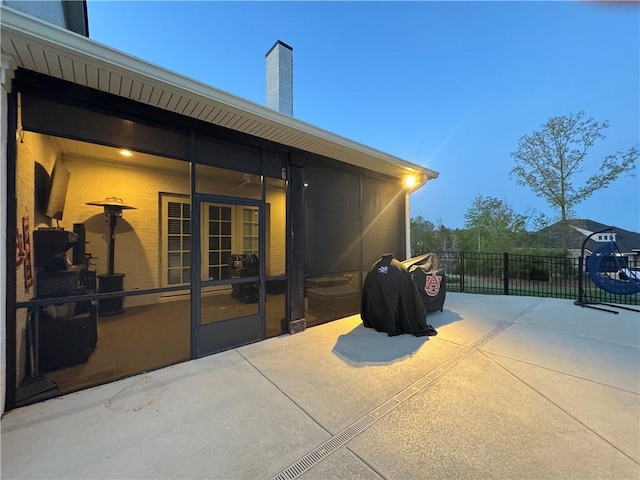 view of patio / terrace with fence