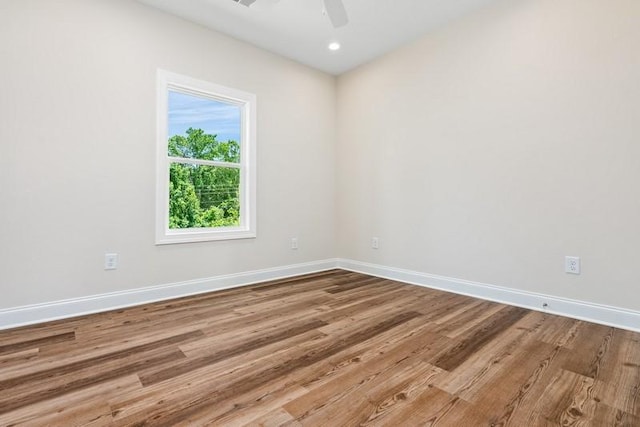 3260 Academy Dr Unit 408, Opelika, AL 36801 - empty room featuring wood finished floors, ceiling fan, and recessed lighting