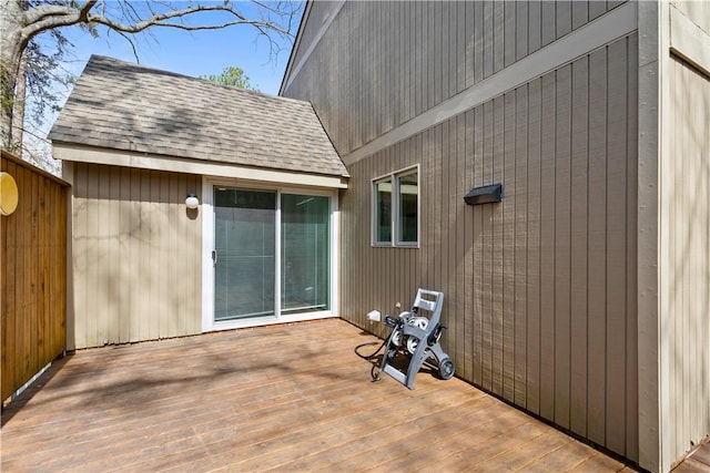 view of patio featuring a wooden deck