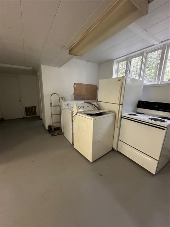 467 Southview Dr, Auburn, AL 36830 - interior space with washer and dryer and white fridge