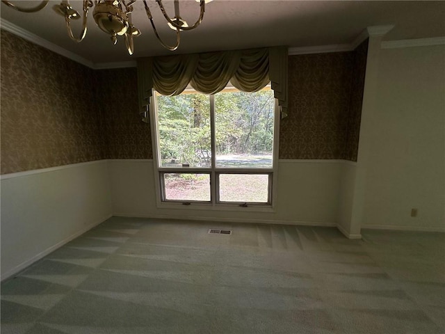 467 Southview Dr, Auburn, AL 36830 - unfurnished room with carpet and a notable chandelier