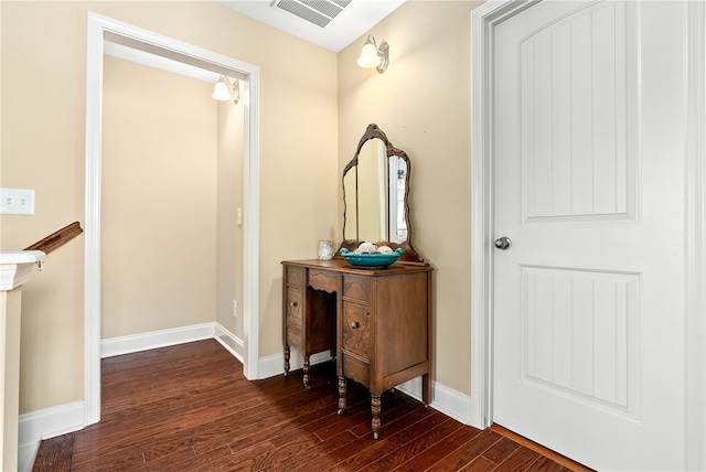 2422 Antler Ridge Dr, Auburn, AL 36832 - interior space with baseboards, visible vents, and dark wood-style floors