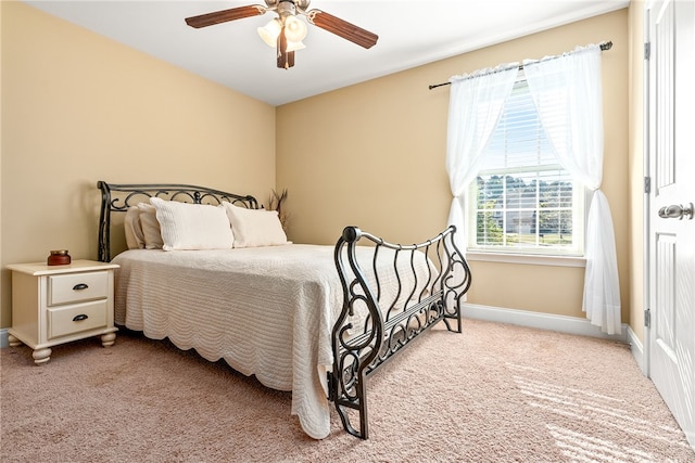 2422 Antler Ridge Dr, Auburn, AL 36832 - bedroom with carpet floors, a ceiling fan, and baseboards