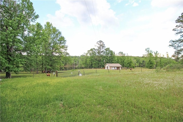 view of yard with a view of rural / pastoral area