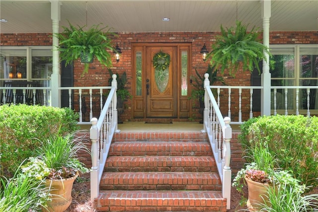 1765 Creekwood Trl, Auburn, AL 36830 - entrance to property with brick siding and a porch