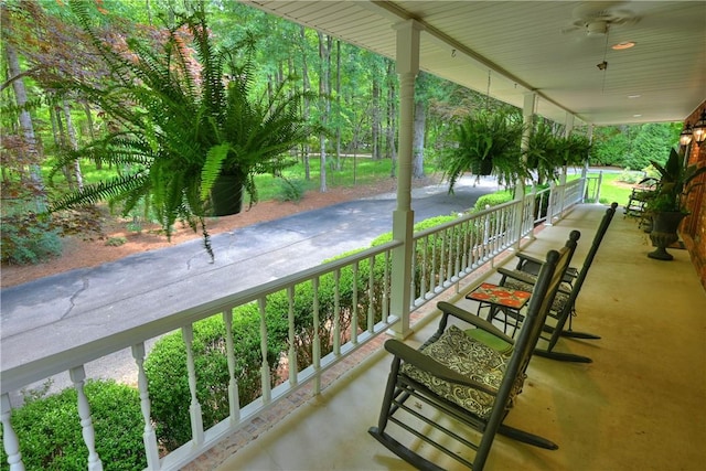 1765 Creekwood Trl, Auburn, AL 36830 - porch with a ceiling fan