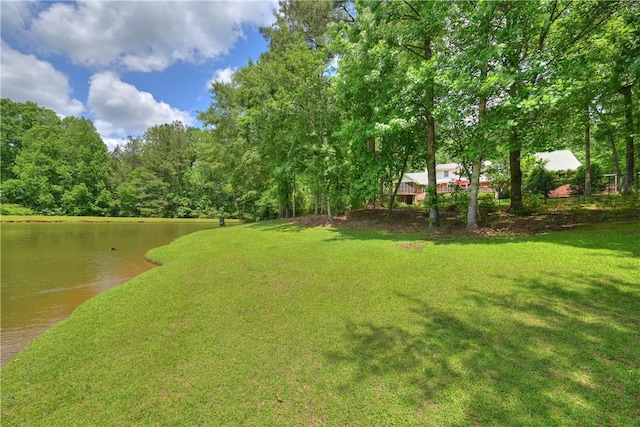 1765 Creekwood Trl, Auburn, AL 36830 - view of green lawn with a water view and a view of trees