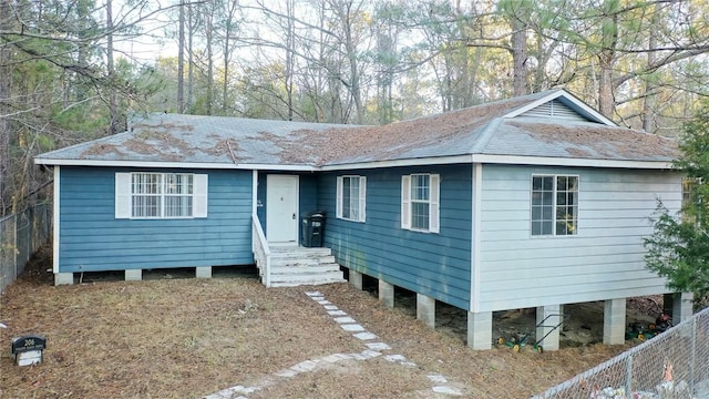 view of front of home