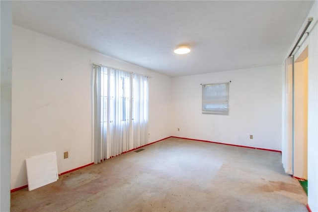 view of carpeted empty room