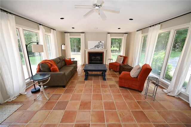 510 S Dean Rd, Auburn, AL 36830 - living room featuring plenty of natural light, light tile patterned floors, and recessed lighting