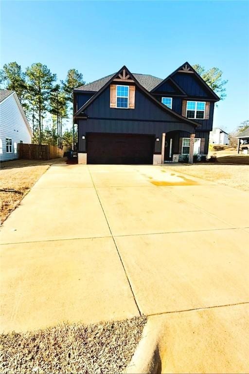 craftsman-style home with a garage