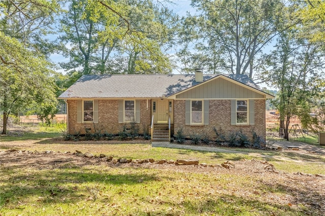 view of single story home