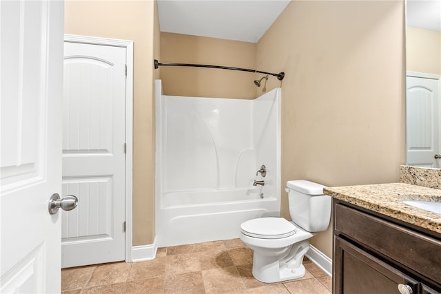2316 Tuscany Pl, Auburn, AL 36830 - full bath with baseboards, toilet, vanity, and shower / tub combination