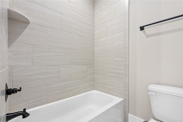 full bath featuring tub / shower combination and toilet