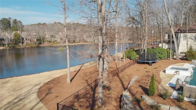 water view with fence