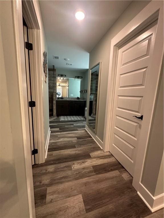 301 Lee Road 994, Cusseta, AL 36852 - hallway featuring recessed lighting, dark wood-style flooring, and baseboards