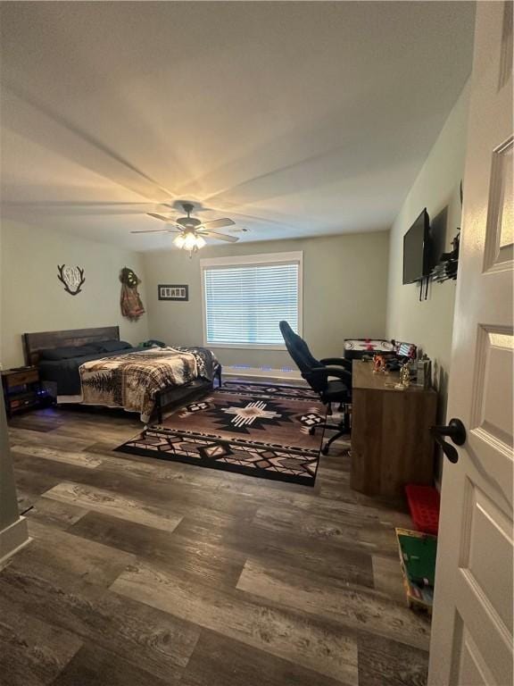 301 Lee Road 994, Cusseta, AL 36852 - bedroom with a ceiling fan and wood finished floors