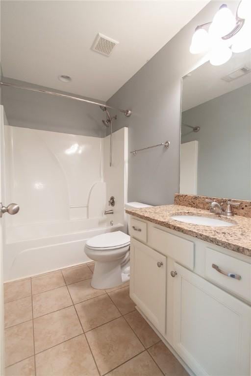 735 Hunter Ct, Auburn, AL 36832 - bathroom with  shower combination, tile patterned flooring, toilet, and vanity