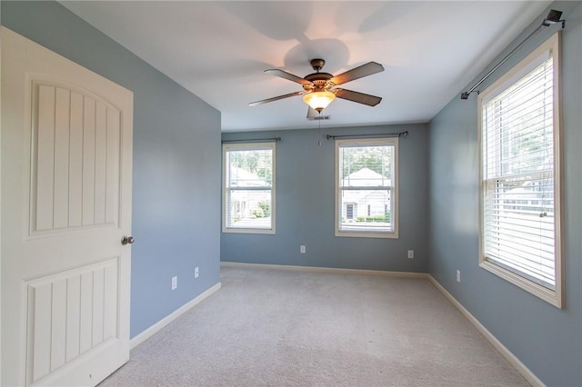 735 Hunter Ct, Auburn, AL 36832 - unfurnished room featuring light carpet, baseboards, and ceiling fan
