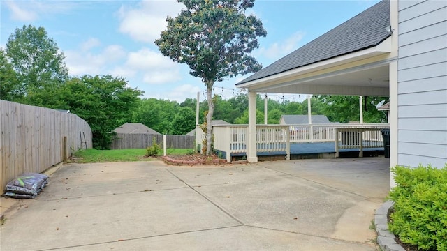 735 Hunter Ct, Auburn, AL 36832 - view of patio / terrace featuring a fenced backyard and a deck