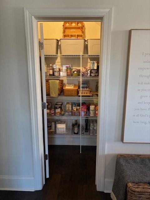 view of pantry