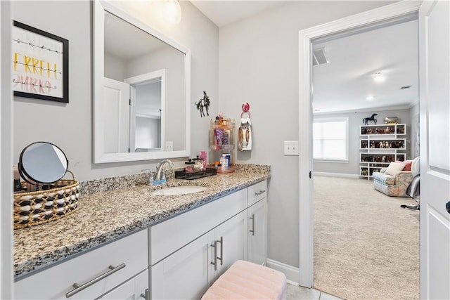 2409 Meadow Cove Rd, Auburn, AL 36832 - bathroom featuring vanity and baseboards