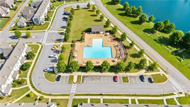 2409 Meadow Cove Rd, Auburn, AL 36832 - drone / aerial view of a pool area and a large body of water