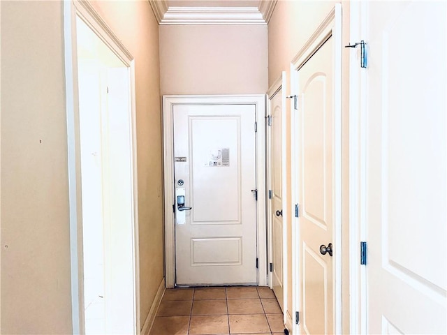 430 W Glenn Ave Unit 420, Auburn, AL 36832 - entryway with ornamental molding and light tile patterned flooring