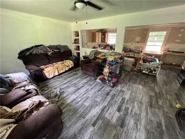 11485 US Highway 29, Tuskegee, AL 36803 - living area with wood finished floors and ceiling fan