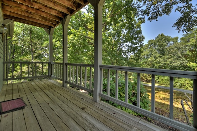 view of wooden terrace