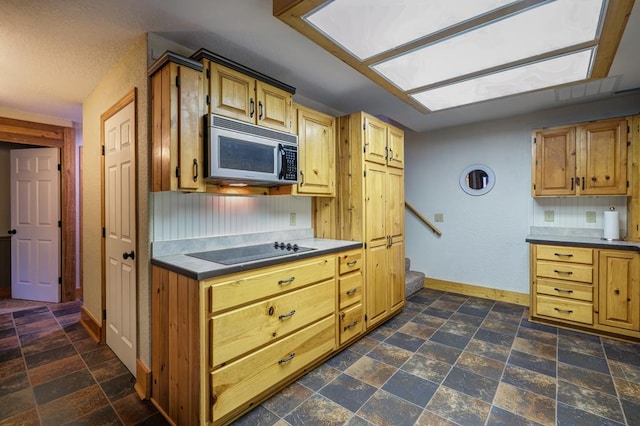 kitchen with black electric cooktop and a skylight