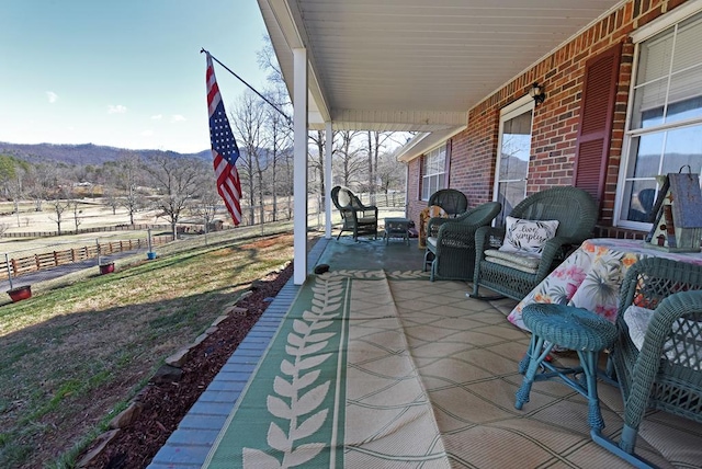 view of patio with a porch