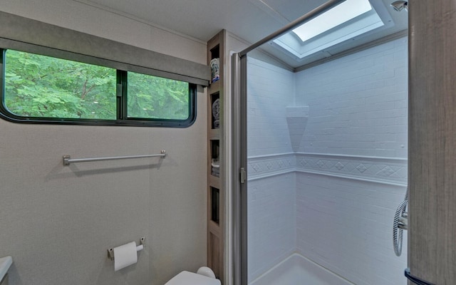 268 Getaway Holw, Hayesville, NC 28904 - bathroom featuring a stall shower and toilet