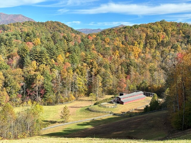 268 Getaway Holw, Hayesville, NC 28904 - view of mountain backdrop featuring a heavily wooded area