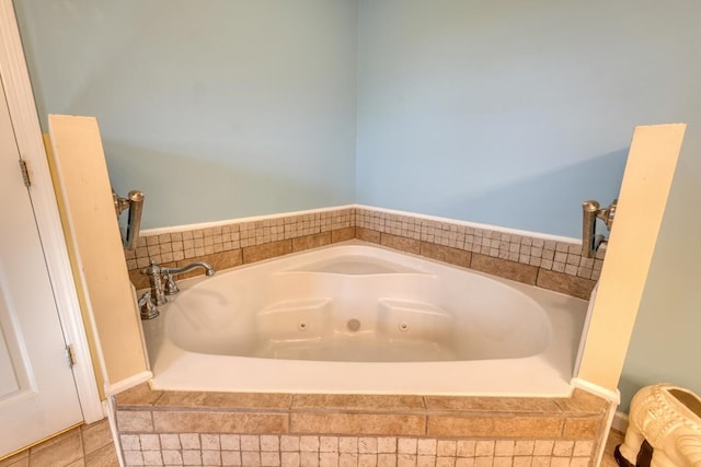 full bathroom with a jetted tub