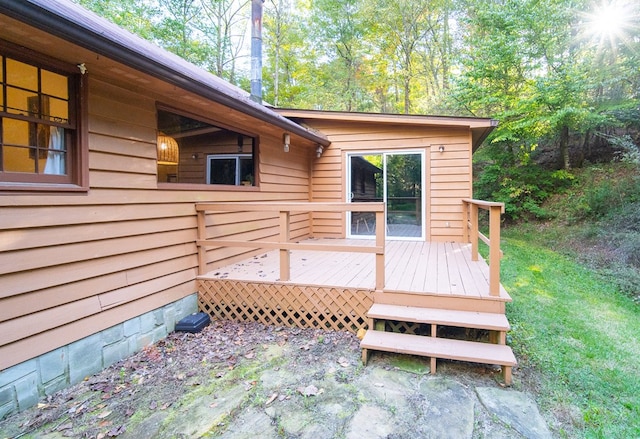 view of wooden deck