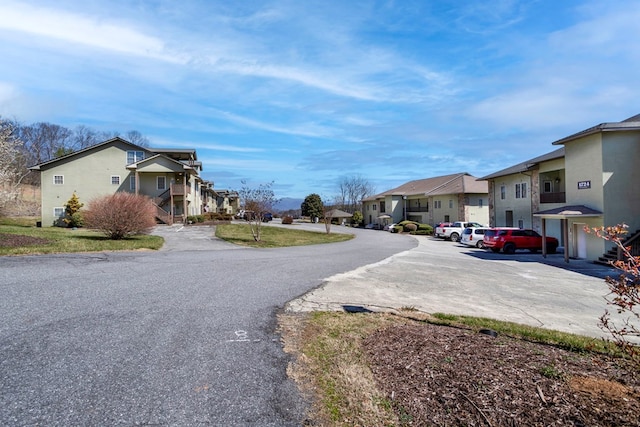 view of street featuring a residential view