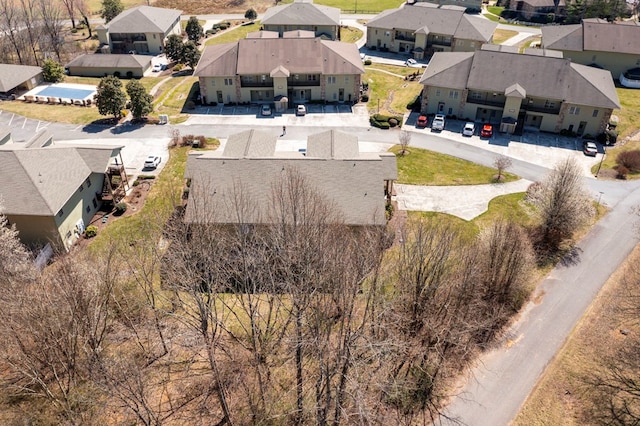 bird's eye view with a residential view