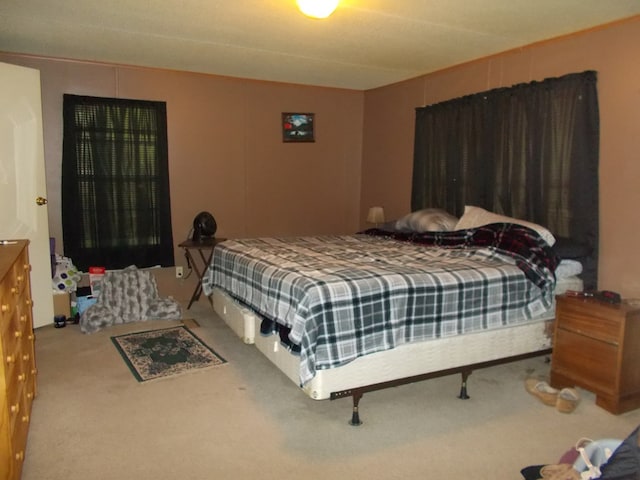 bedroom with carpet floors