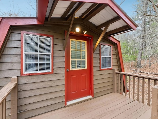 view of wooden deck