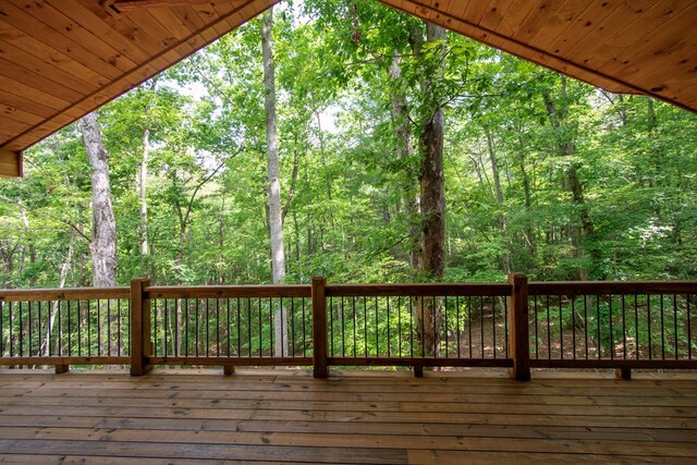 155 Stone Crest Ln, Murphy, NC 28906 - wooden deck featuring a wooded view