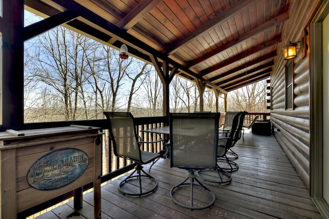 view of wooden terrace