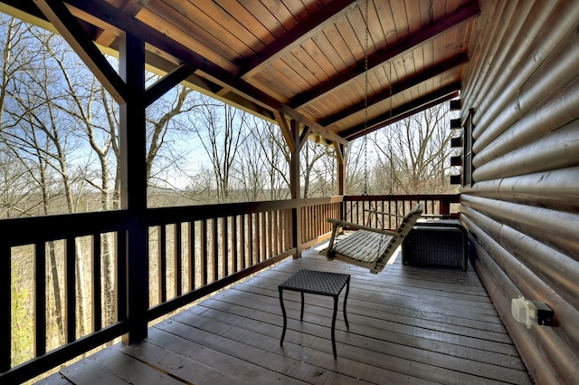 view of wooden deck