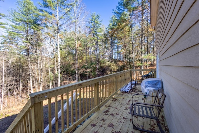 view of wooden terrace