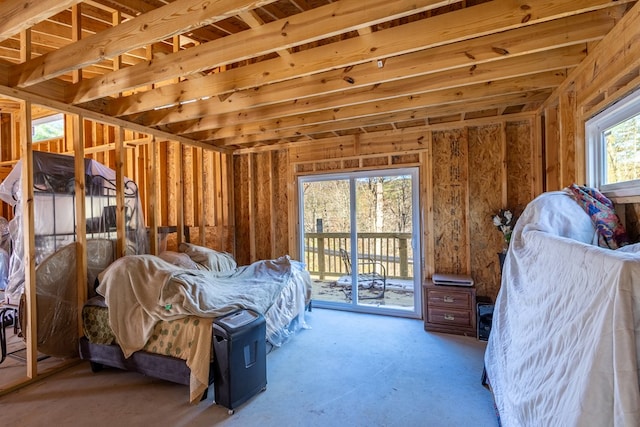 bedroom with access to outside